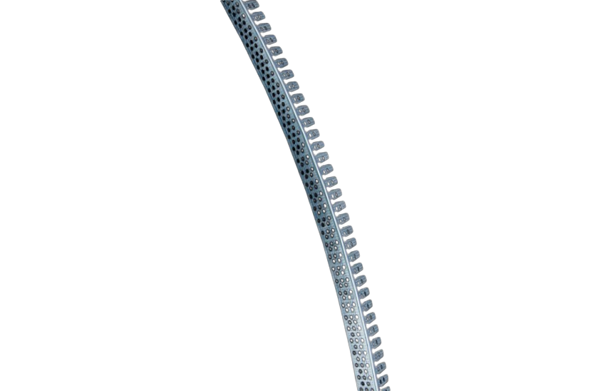 Cornière d'angle pour constructions courbes en acier galvanisé 30x30mm