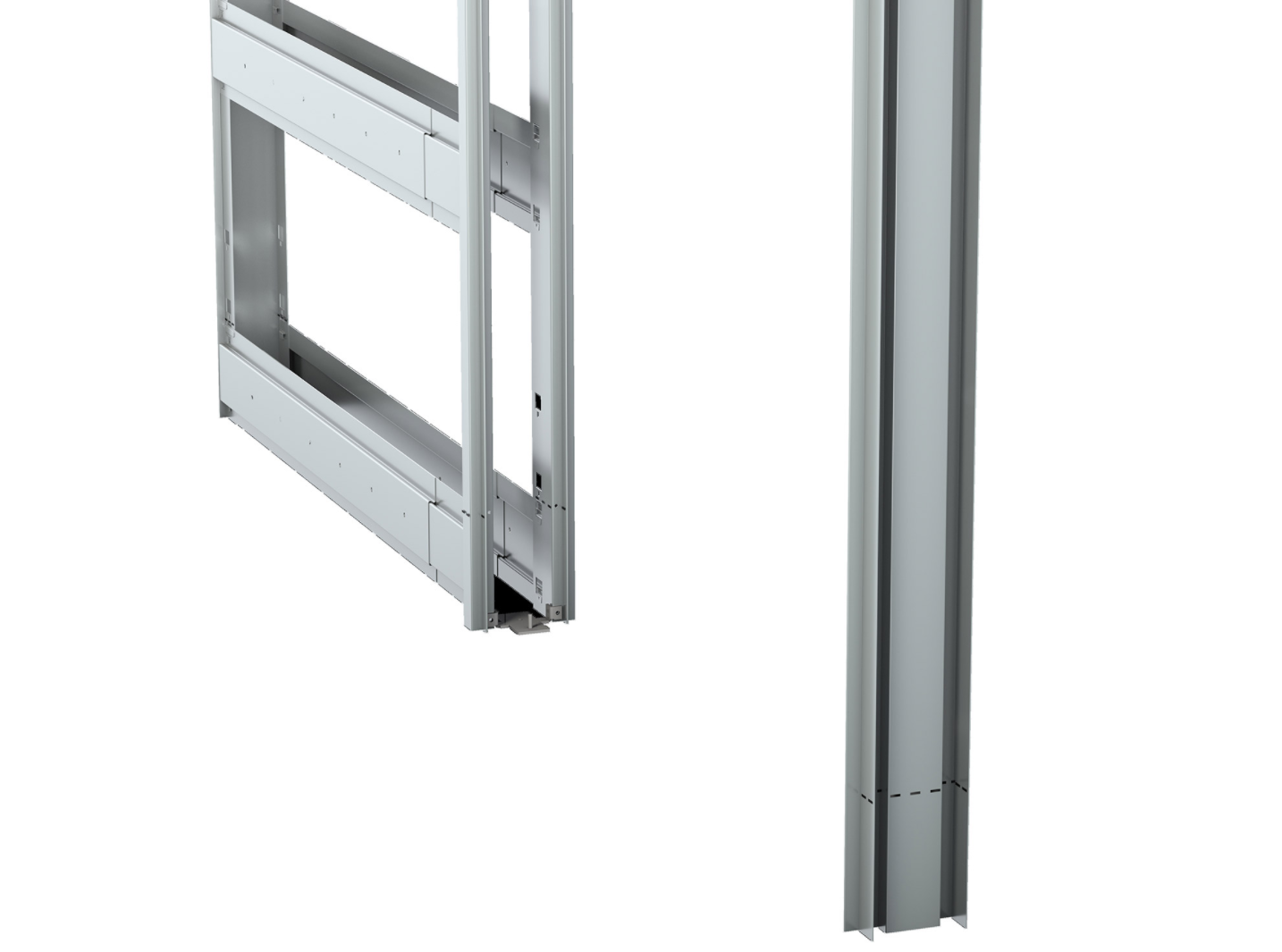 ONE (German measures) Sliding pocket door with wooden doorposts, plasterboard | PROMANI