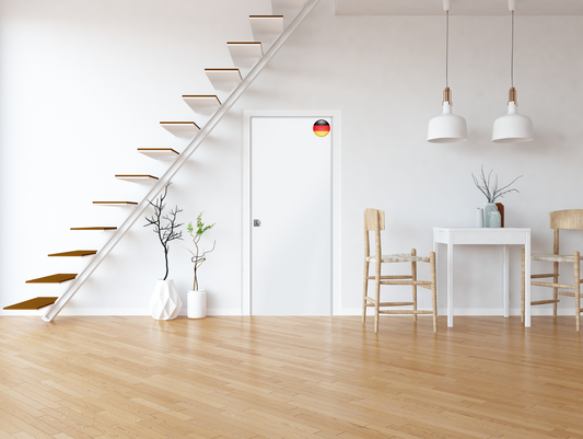 ONE (German measures) Sliding pocket door with wooden doorposts, plasterboard | PROMANI