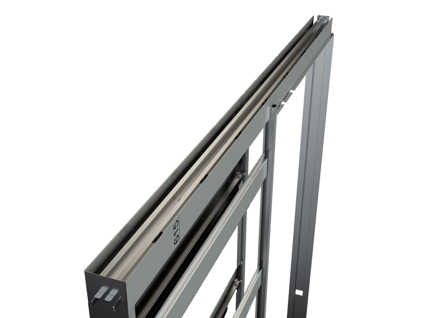 ONE (German measures) Sliding pocket door with wooden doorposts, plasterboard | PROMANI