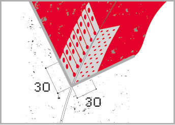 Cornière d'angle pour constructions courbes en acier galvanisé 30x30mm