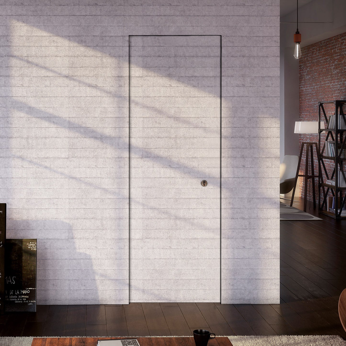 FINE (Italian measures) Sliding pocket door without wooden doorposts for plasterboard | PROMANI