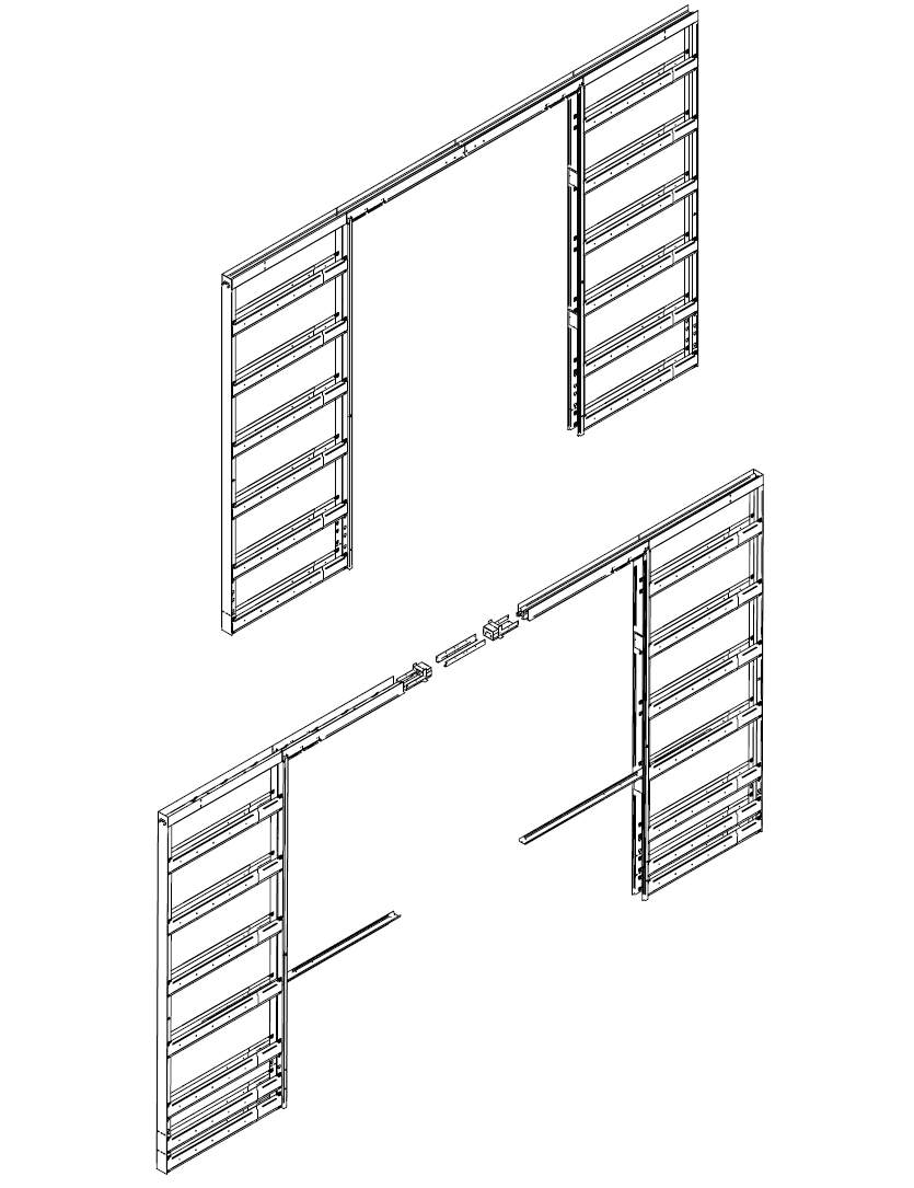 TWIN Verbindungselement für Doppelschiebetüren für Einbauset ONE | PROMANI