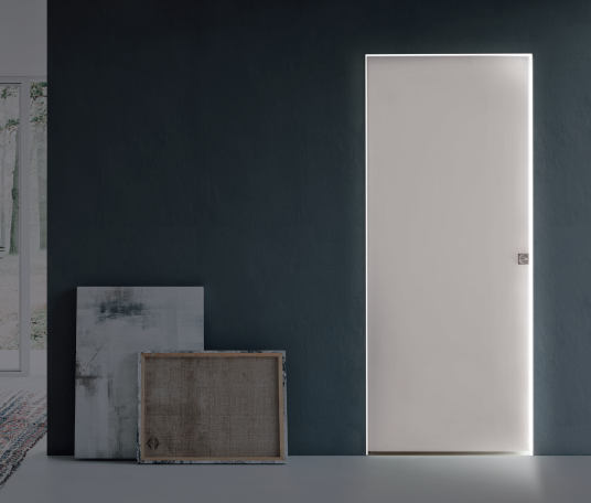 FINE (Italian measures) Sliding pocket door without wooden doorposts for plasterboard | PROMANI