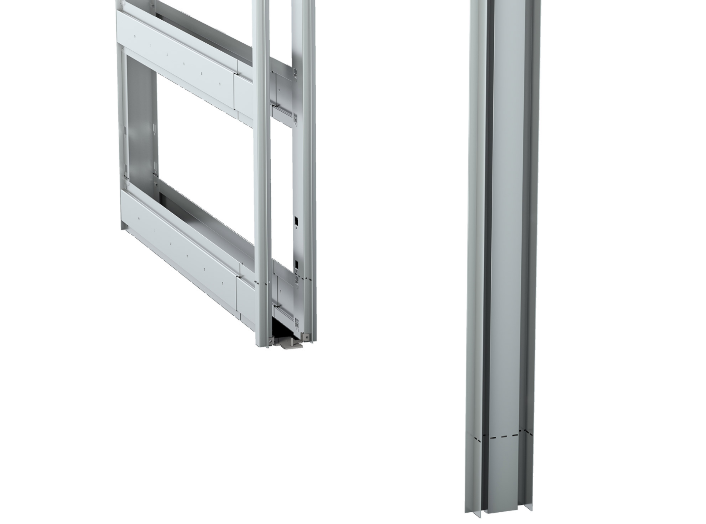 ONE (Italian measures) Sliding pocket door with wooden doorposts, plasterboard | PROMANI